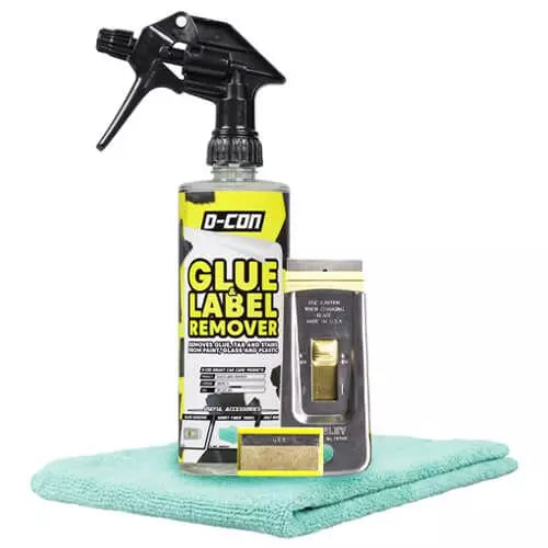 GLUE AND LABEL REMOVER AND STANLEY GLASS SCRAPER KIT 3 ITEMS - VDGAMA Detail Hub