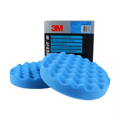 3M ULTRAFINA WAFFLE PAD BLUE MEDIUM 150MM 2 PIECES - VDGAMA Detail Hub