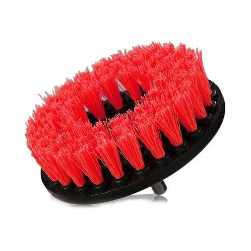 CARPET BRUSH WITH DRILL ATTACHMENT HEAVY-DUTY RED - VDGAMA Detail Hub