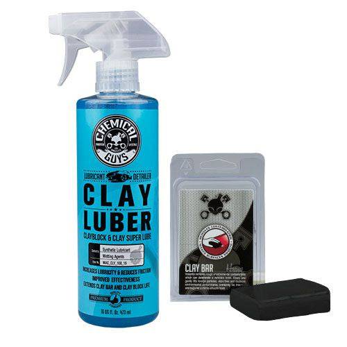 CHEMICAL GUYS CLAY BAR BLACK & LUBER KIT (HEAVY DUTY) (2 ITEMS) - VDGAMA Detail Hub