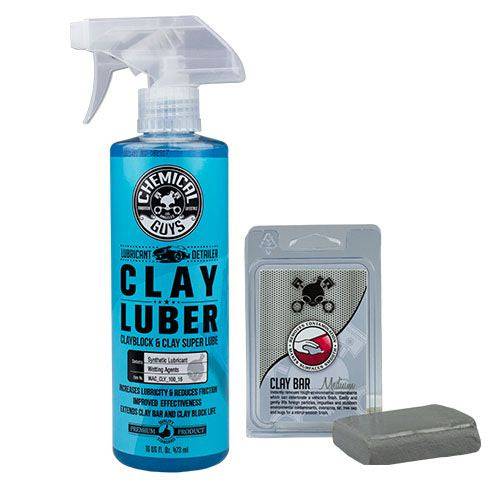 CHEMICAL GUYS CLAY BAR GRAY & LUBER KIT(MEDIUM) (2 ITEMS) - VDGAMA Detail Hub