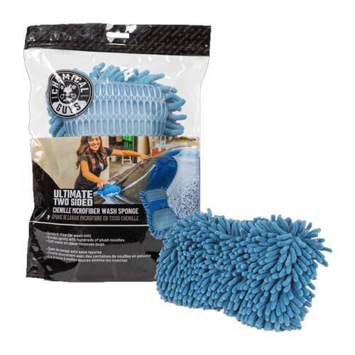 CHEMICAL GUYS ULTIMATE TWO SIDED CHENILLE MICROFIBER WASH SPONGE BLUE - VDGAMA Detail Hub