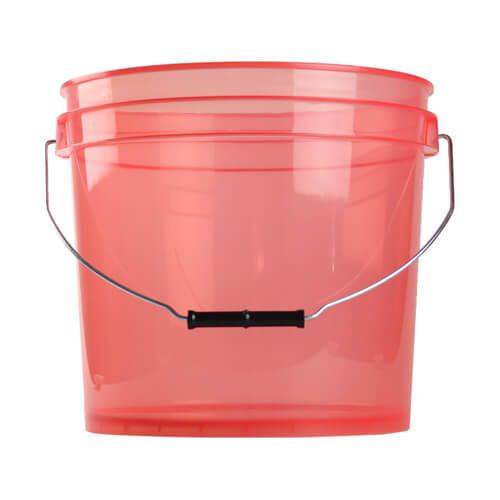 D CON TRANSPARENT RED DETAILING CAR WASH BUCKET 4,5 GALLON 19L - VDGAMA Detail Hub