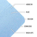 D CON WAFFLE WEAVE GLASS WINDOW TOWEL BLUE 40 X 80 CM - VDGAMA Detail Hub