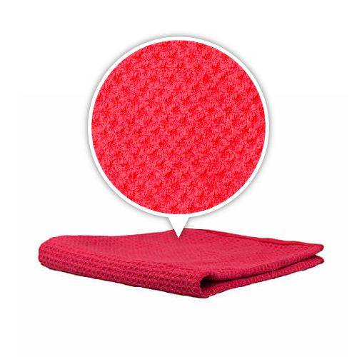 D CON WAFFLE WEAVE GLASS WINDOW TOWEL RED 40 X 80 CM - VDGAMA Detail Hub