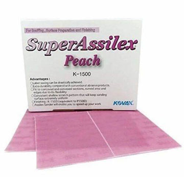 KOVAX SUPER ASSILEX K1500 PEACH SANDPAPER 130MM X 170MM 25 PACK - VDGAMA Detail Hub