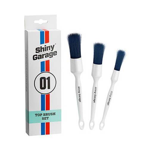 SHINY GARAGE TOP BRUSH SET 3 DETAILING BRUSHES - VDGAMA Detail Hub