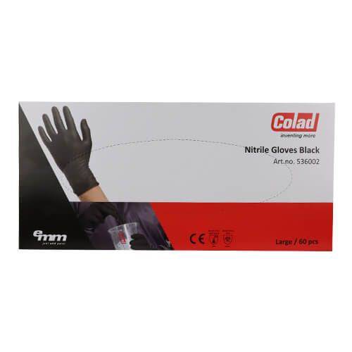 COLAD BLACK DISPOSABLE NITRIL GLOVES 60 PACK - VDGAMA Detail Hub